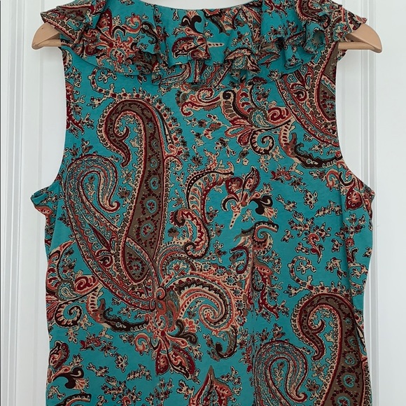 🆕 Ralph Lauren Top with Fluttered Neckline - Picture 3 of 5